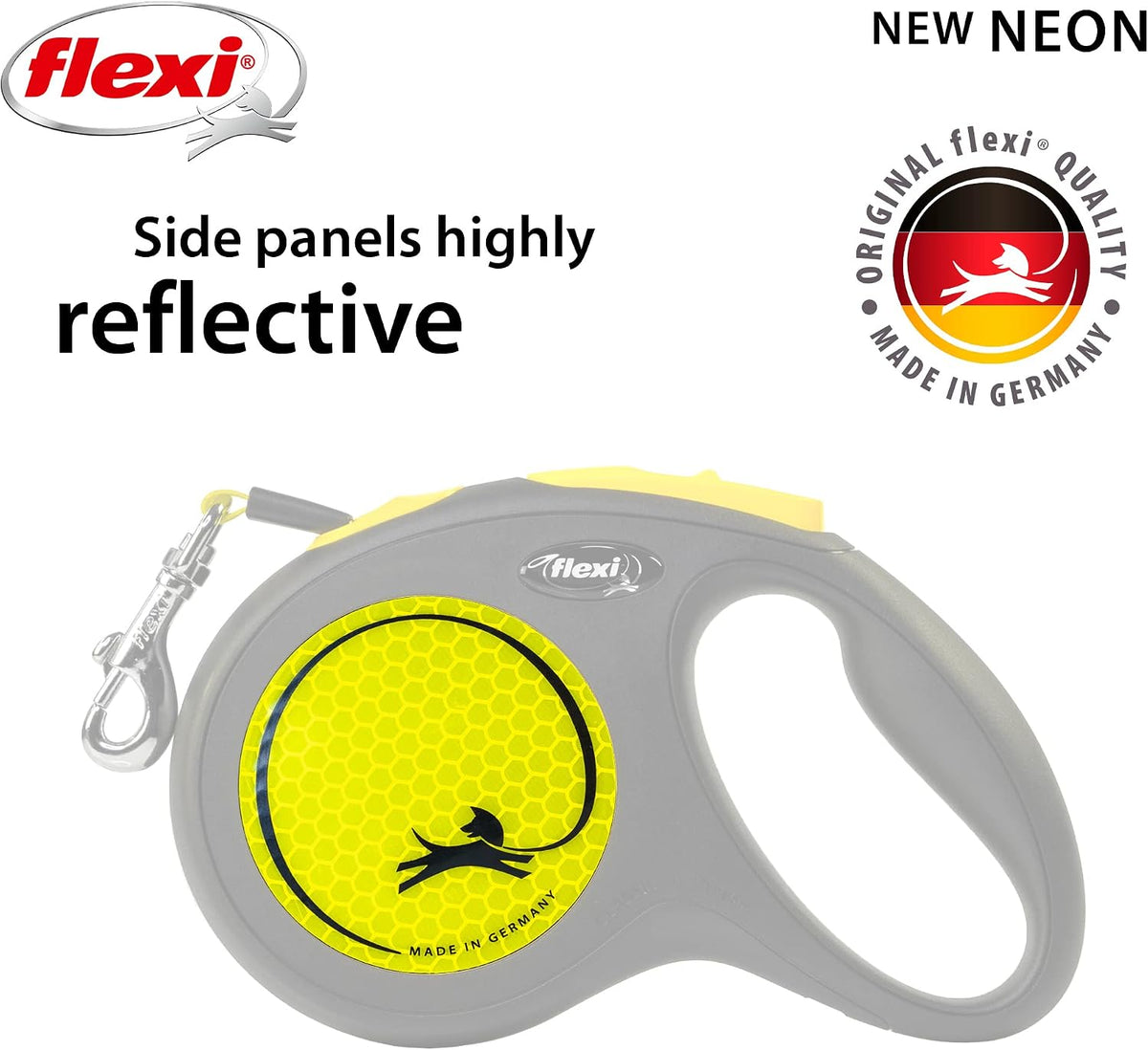 FLEXI Giant Tape Retractable Dog Leash - Yellow/Black / 16 ft (Medium) - image 4