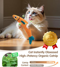 PetBusy Cat Toys with [5000 mg A+Natural Catnip & Silvervine] Kicker - Blue+Yellow - image 2