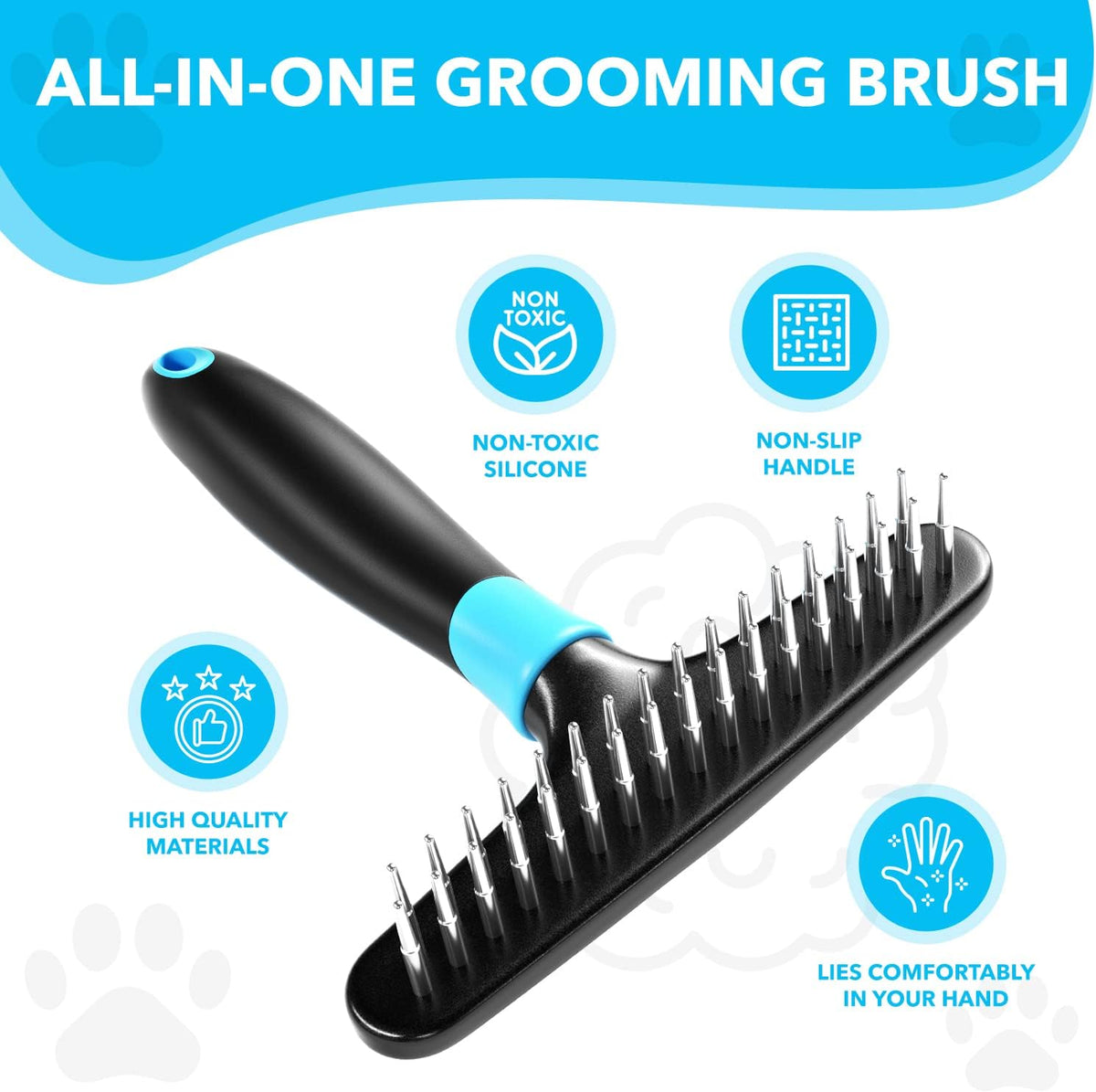 DOGI Deshedding Brush, Undercoat Rake for Dogs, Cats, Matted - Blue - image 2