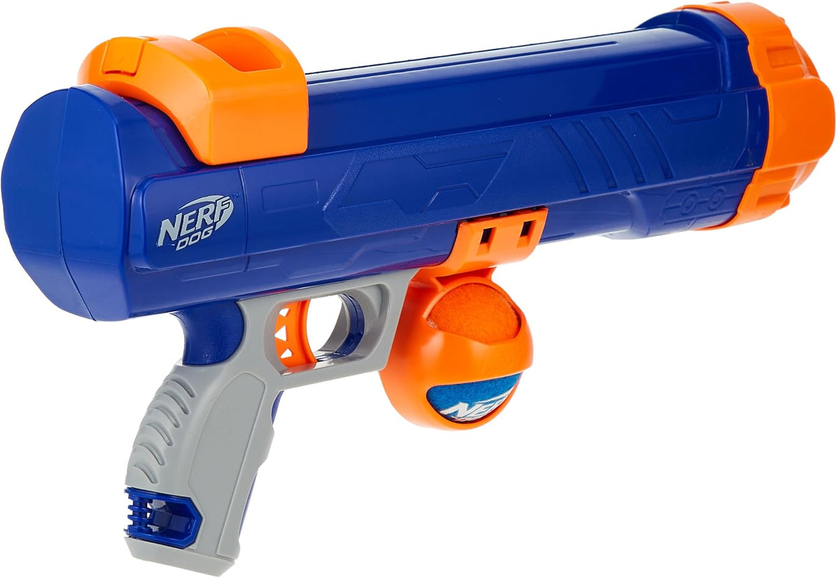 Nerf Dog Tennis Ball Blaster Dog Toy – Essentials for Dogs - 16 in Compact Blaster with 1 Ball / Dog - image 4