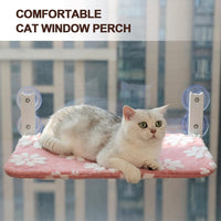 Cute Cat Window Perch, Foldable Cat Window Hammock, Purple – Essentials for Cats - Large (no mesh cover) / Pink Flower - image 2