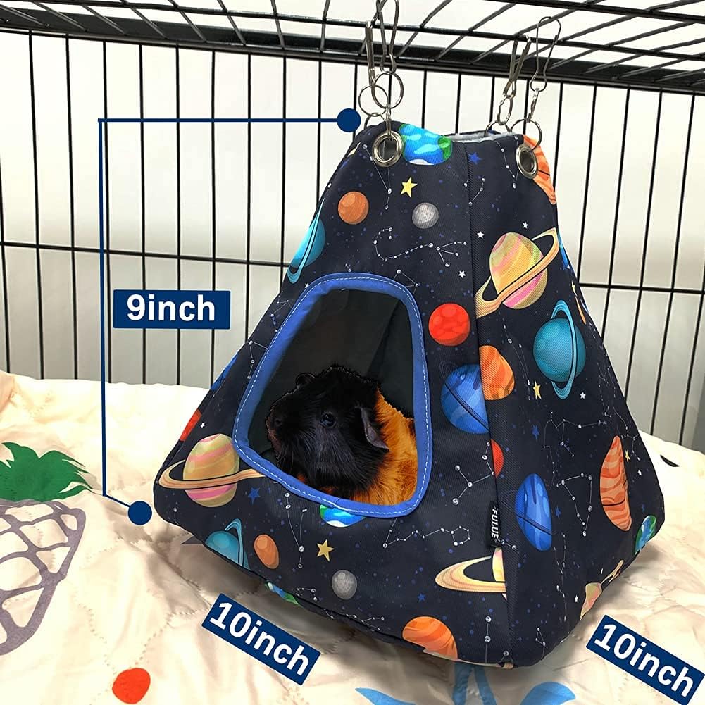 Ferret Rat Hammock Tent Hanging Tunnel Cage Accessories Set for Small - Galaxy Black - image 3