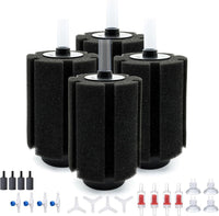 ALEGI 4 Pcs Large Aquarium Sponge Filter for 40-80 Gal Betta Fish Tank – Essentials for Fish - (Upgrade) 80-150 Gal 4 Pcs