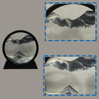 HYUGF Moving Sand Art Picture, 3D Deep Sea Liquid Motion Sand – Fun for Kids & Family - Black / 12 inches - image 2
