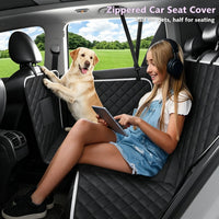 Dog Car Seat Cover Back Seat, Waterproof Nonslip Seat Protector - Black A - image 3
