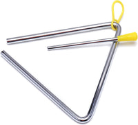 6 Inch Musical Steel Triangle Percussion Instrument With Striker – Fun for Kids & Family - 6 Inch - image 4