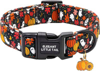Elegant little tail Dog Collar - Halloween- Ghosts / Small (Pack of 1)