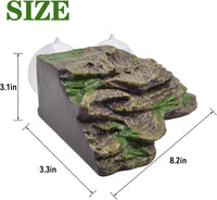 PINVNBY Basking Platform for Turtles Tortoise Dock Resin Resting Rock - 【L:7.1”Lx6.3”Wx2.7”H】 / 【brown】 - image 3