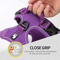 Truelove No Pull Dog Harness with Easy Control Handle and 2 Leash Attachments,Reflective Adjustable Pet Vest