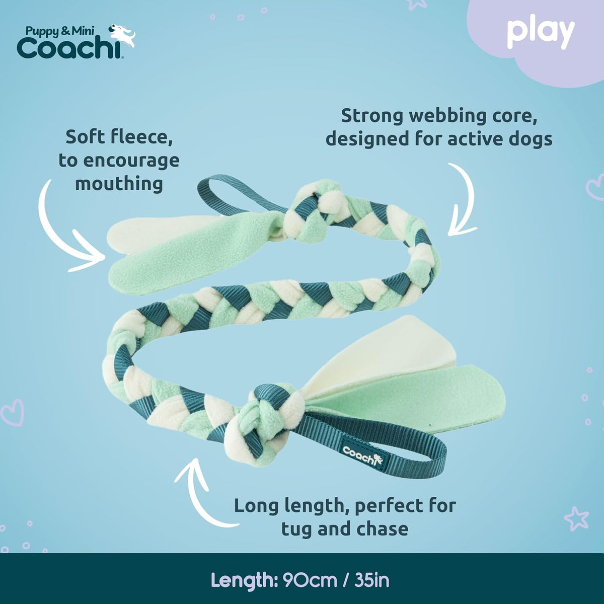 Coachi Puppy & Mini Tuggi Tug, Dog Toy for Tug of War & Play - Tuggi Tug - image 4