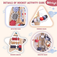 Wdmiya Space Wood Activity Cube Toy - image 2