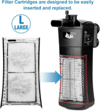 AQQA 8 Pack Aquarium Filter Cartridge Replacement Fish Tank Filter - 8 Pack Filter Cartridge-L - image 3