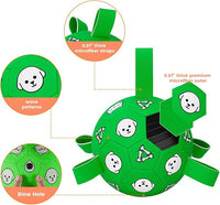 Interactive Dog Toys, Soccer Ball with Straps, Durable Herding Ball for Tug of War, Water Pool Dog Busy Toys for Indoor/Outdoor Play – Fun Birthday Gift for Medium & Large Dogs, 8 Inch