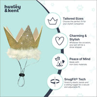 Huxley & Kent Party Crown Hat for Dogs & Cats - Small / Gold - image 4