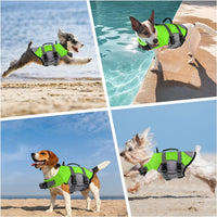 Mklhgty Hawaiian Dog Life Jacket - Green / Medium - image 3