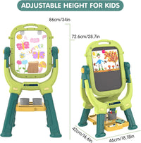 Kids Easel for Toddler Age 3 4 5 Magnetic Double-Sided Drawing Board - Green - image 2