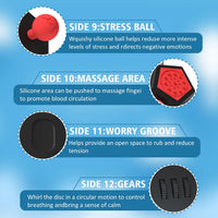 Fidget Dodecagon-12 Sided Fidget Toy Cube for Kids - A4 Black Red - image 4