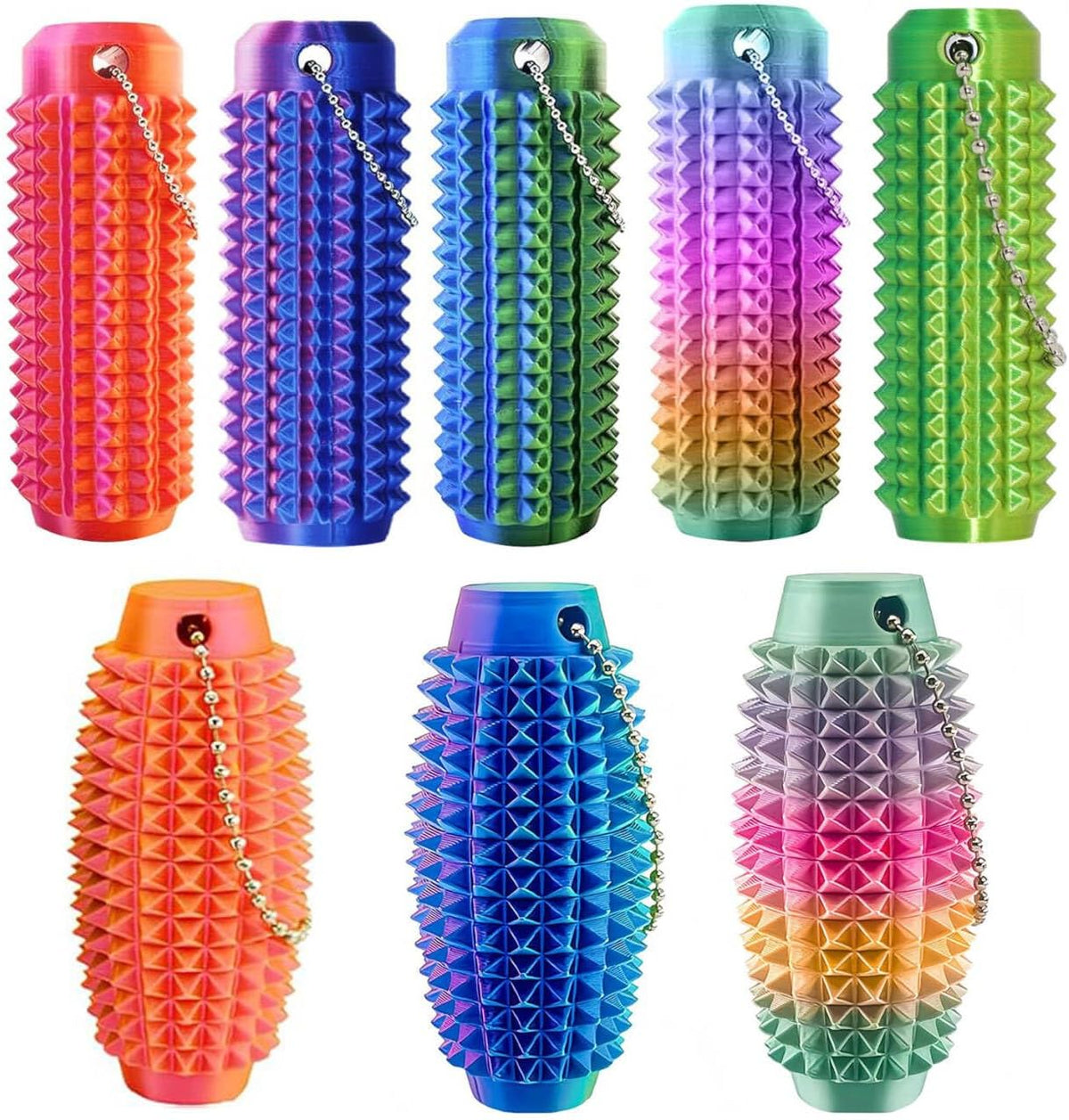 3PCS Little Ouchies Spiky Fidget Keychain for Adult – Fun for Kids & Family - 8PC-STYLE2 #2