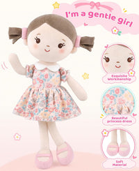 GAGAKU soft baby doll in a floral print rag doll style for toddlers - view 18