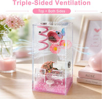 Jumping Spider Enclosure, DIY Insects Habitat - Pink B - image 4