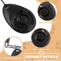 Frienda 18 Pcs Dog Training Clicker with Wrist Strap for Pets - Black - image 3