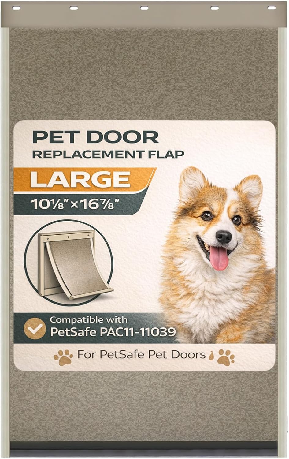 PAC11-11039 Pet Door Replacement Flaps Compatible with PetSafe - 1 / Large 10 1/8" x 16 7/8"