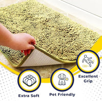 Muddy Mat® Original Dog Door Mat for Muddy Paws, Super Absorbent Microfiber, Non-Slip Washable Pet Rug, Quick Dry Chenille Entryway Carpet, Machine Washable Indoor Outdoor mat, Yellow 24"x35"