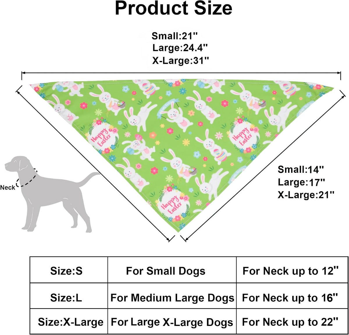 Halloween Dog Bandanas, L - Large / Easter - image 4