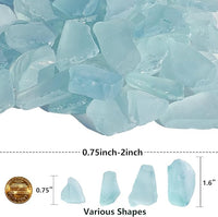 Sea Glass Block - 1LB Turquoise Frosted Sea Glass - Vase Filler and Aquarium Ornament, DIY Craft Supplies for Art, Sea Glass Decor, Beach Weddings, and Home Decor
