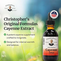 Christopher's Original Formulas Cayenne Extract - 2 fl oz Liquid | Premium Herbal Supplement for Wellness