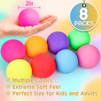 VISCOO 12 Pack Slow Rising Stress Cube - 2in 8p- 8 Colors - image 2
