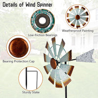 Viveta Wind Spinners Outdoor - Silver Brown-single - image 4