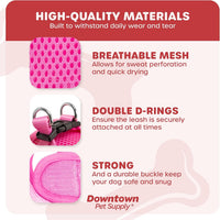Downtown Pet Supply Step in Dog Harness for Teacup Dogs & Cats No Pull - Large / Pink - image 3