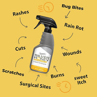 Absorbine Silver Honey Rapid Wound Repair Spray Gel 8oz Bottle, Manuka Honey & MicroSilver BG