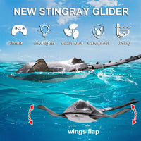 LAFALA remote control diving stingray pool toy with flapping rubber wings - view 4
