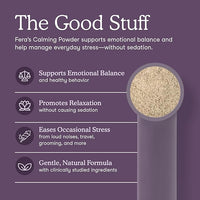 Fera Pets Calming Supplement for Dogs & Cats with Probiotics, L-Theanine, and Ashwagandha - Supports Anxiety Relief - Promotes Relaxation - 60 Scoops