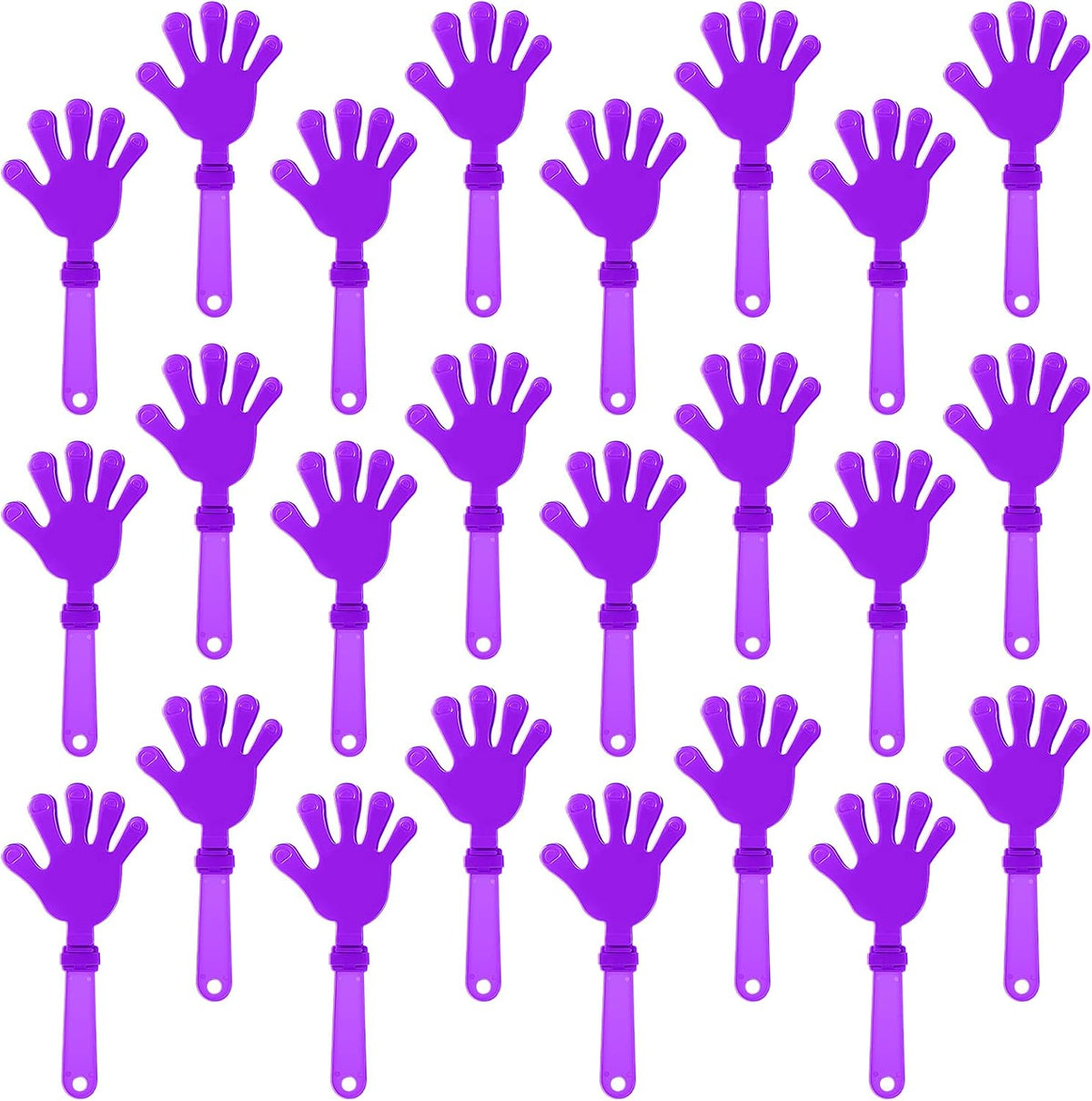 24 royal blue plastic hand clapper noisemakers, 7.5 inches long - view 9