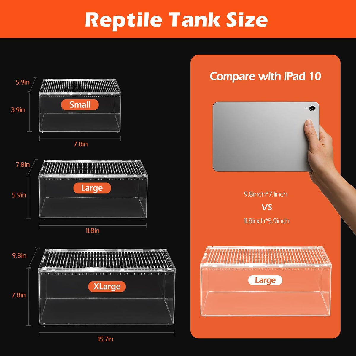 AZV Escape-Proof Tarantula Enclosure - Large(11.81*7.87*5.90inch) - image 2