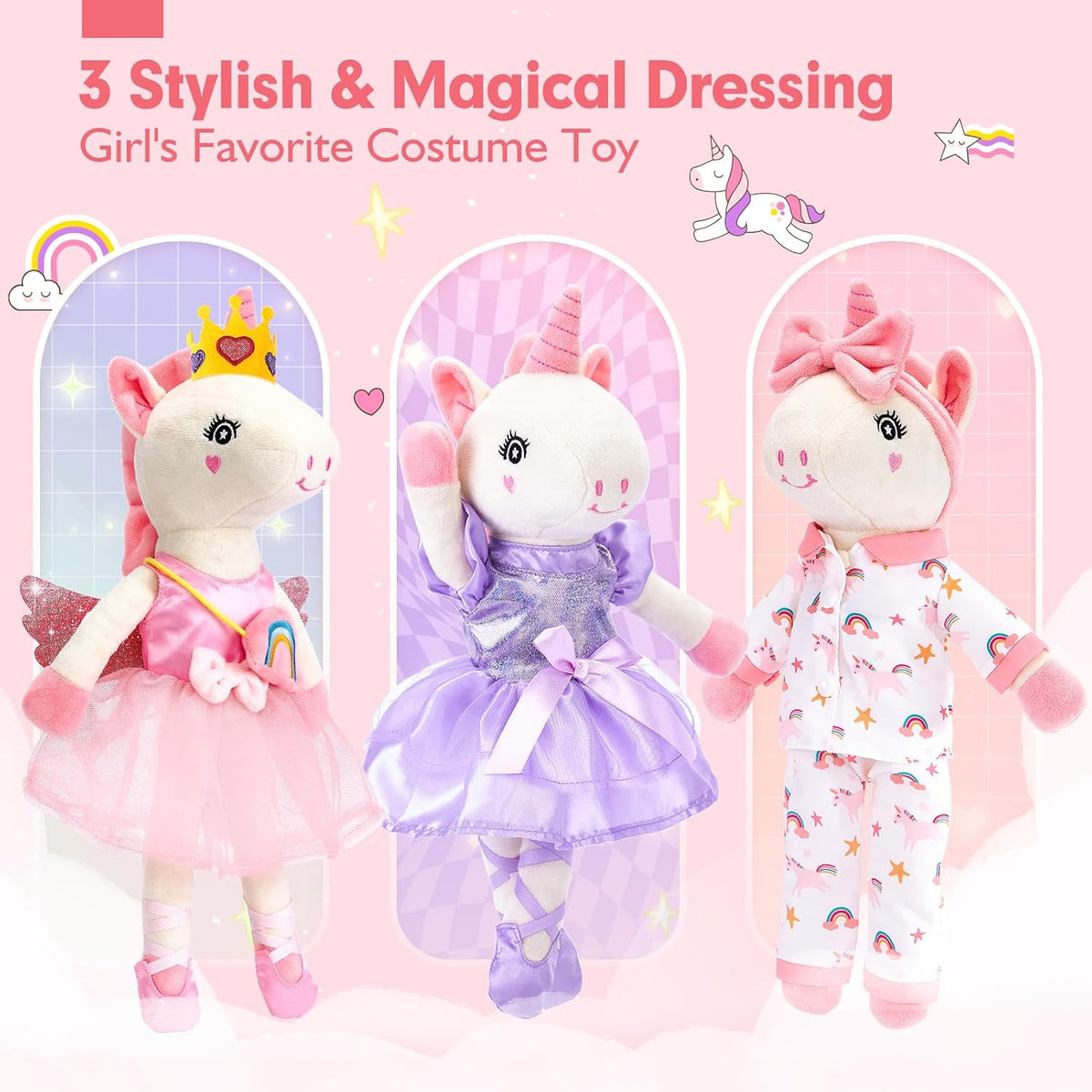 hahaland Dress Up Doll Playsets - Ballerina Unicorns - image 4