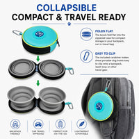 KALLAK Travel Dog Bowls, 2 Collapsible Bowls with Zipper Carrying Case – Essentials for Dogs - image 4