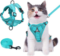 Wanheart cat Chest Harness and Leash - Emerald / M:6.6-9.9lb