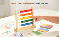 MAGIKON Miniature Abacus, 5 Rows Wooden Counting Frame for Math – Fun for Kids & Family - image 3
