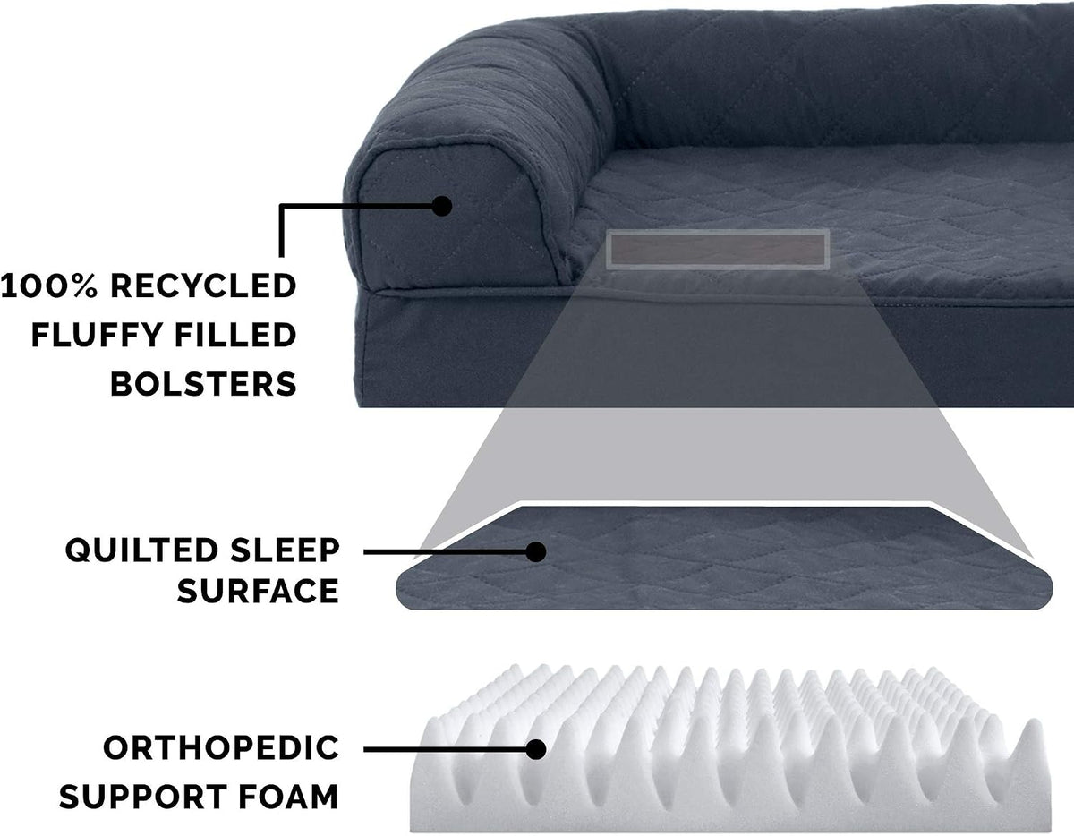 FurHaven Classic Sofa Orthopedic Dog Bed for Large Dogs - Jumbo / Iron Gray - image 4