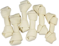 hotspot pets 6-7 Inch USDA Certified Facility Rawhide Dog Chew Bones - Choice of 10, 20, 30 Packs - from Grass Fed Brazilian Cows - Promotes Dental Hygiene and Good Behavior (30 Count)