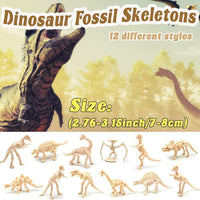 Qiuttnqn dinosaur fossil skeletons, 60 plastic dino bone figures in 12 styles - view 2