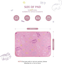 IEUUMLER Washable Pee Pads for Dogs - Pink Dinosaur / 30"X20"-2pcs - image 2