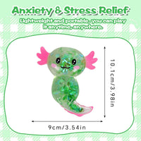 Ropuptl sitting axolotl squishy toy in purple, slow rising soft fidget - view 23