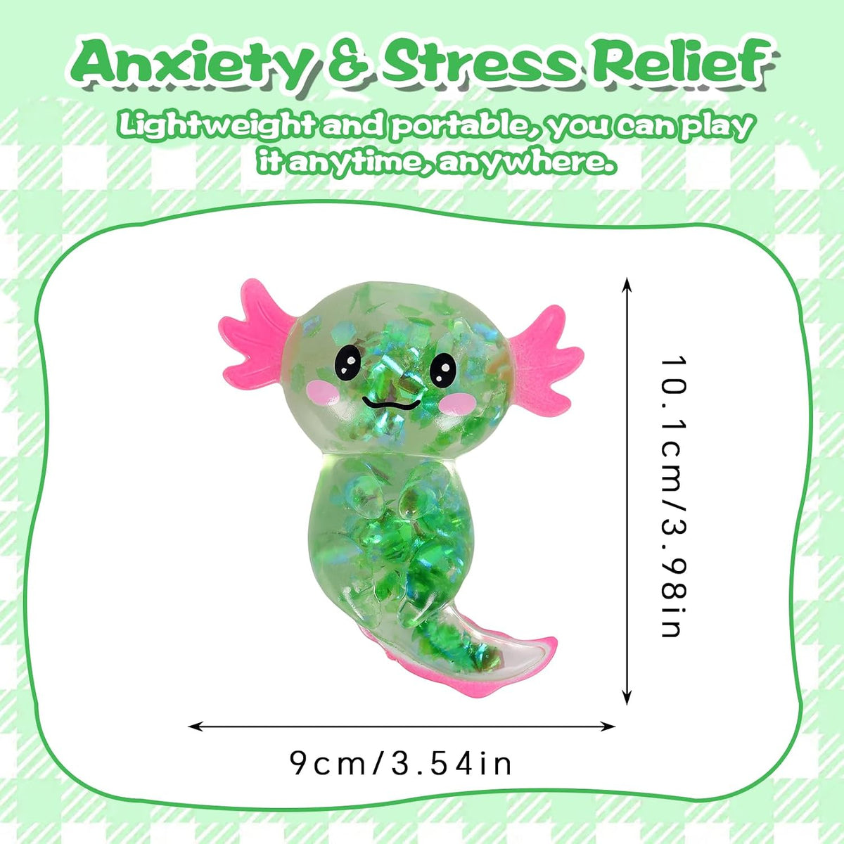 Ropuptl sitting axolotl squishy toy in purple, slow rising soft fidget - view 23