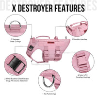OneTigris Large Tactical Dog Harness No Pull Handle XL Black – Essentials for Dogs - Small / Pink - image 2