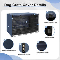 Dog Crate Cover, Kennel Covers Fit for 30 Inch Dogs Crate - Blue / 24 Inch - image 3